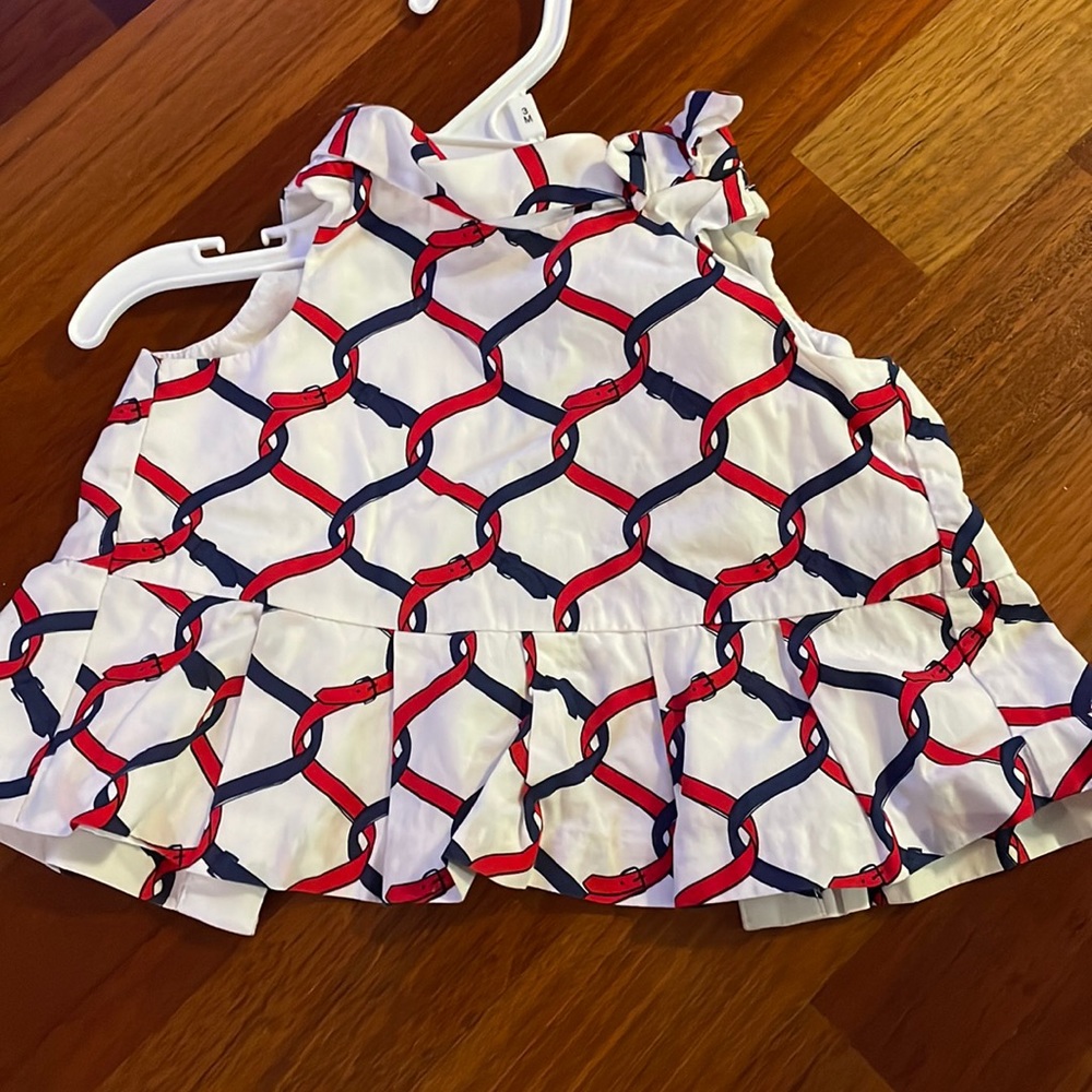 Janie and Jack sleeveless collared baby girl shirt.